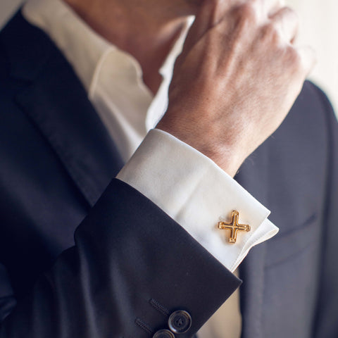 Mies van der Rohe German Pavilion Barcelona cufflinks handmade architectural jewellery made in Spain by Spada Studio