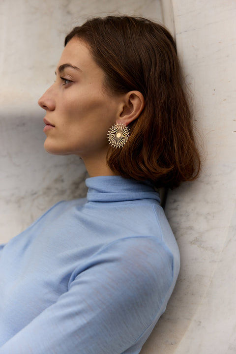 Palazzetto dello Sport Nervi Rome italy arrings handmade architectural jewellery made in Spain by Spada Studio