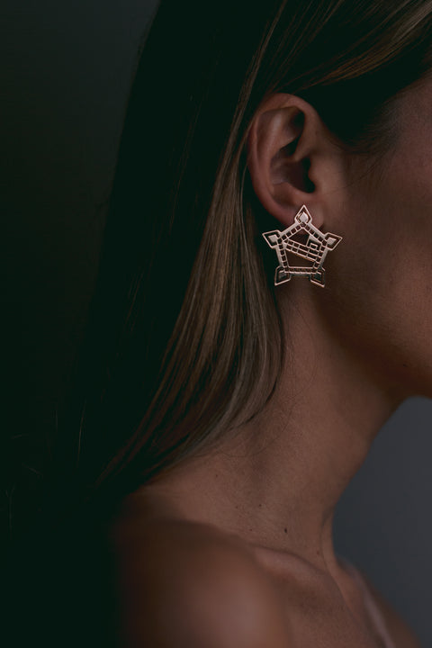 Castle of Good Hope earrings – architecture jewellery handmade in Spain by Spada Studio